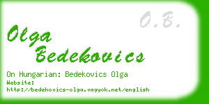 olga bedekovics business card